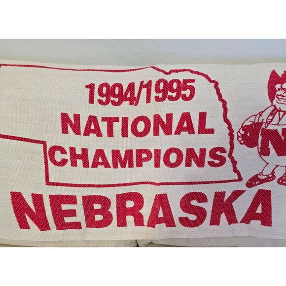 Vintage 1994/1995 National Champions Nebraska Cornhusker Decorative Rug - Picture 6 of 9
